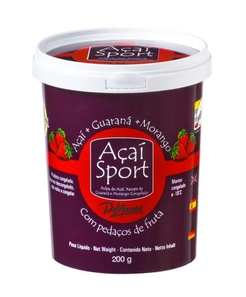 Açai + guarana com pedaços de morango 200 gramas